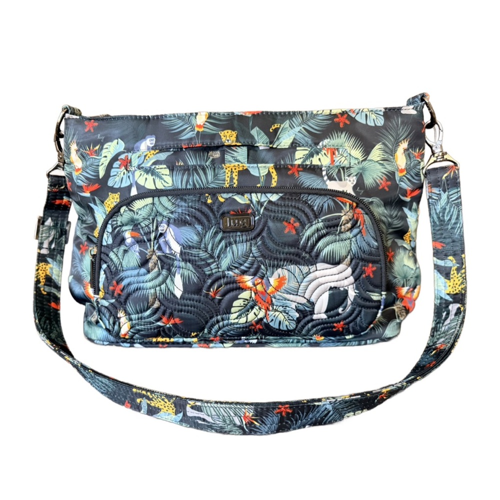 Lug Samba XL Jungle Themed Convertible Crossbody Bag RFID Protection